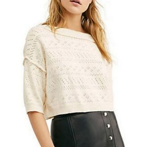 Free People Sandcastle crop sweater